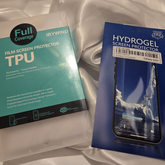 2 phone cases (pink unused), screen protector set with privacy hydrogel films - Picture 5 of 8
